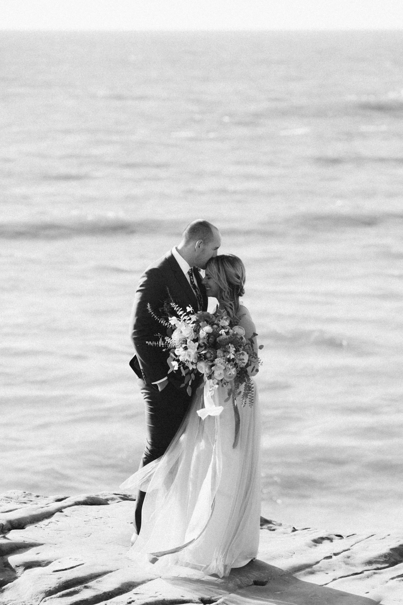 Jason and Caroline on their wedding day, 2017